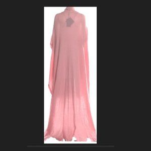 Long Pink Sweater with Train - one size